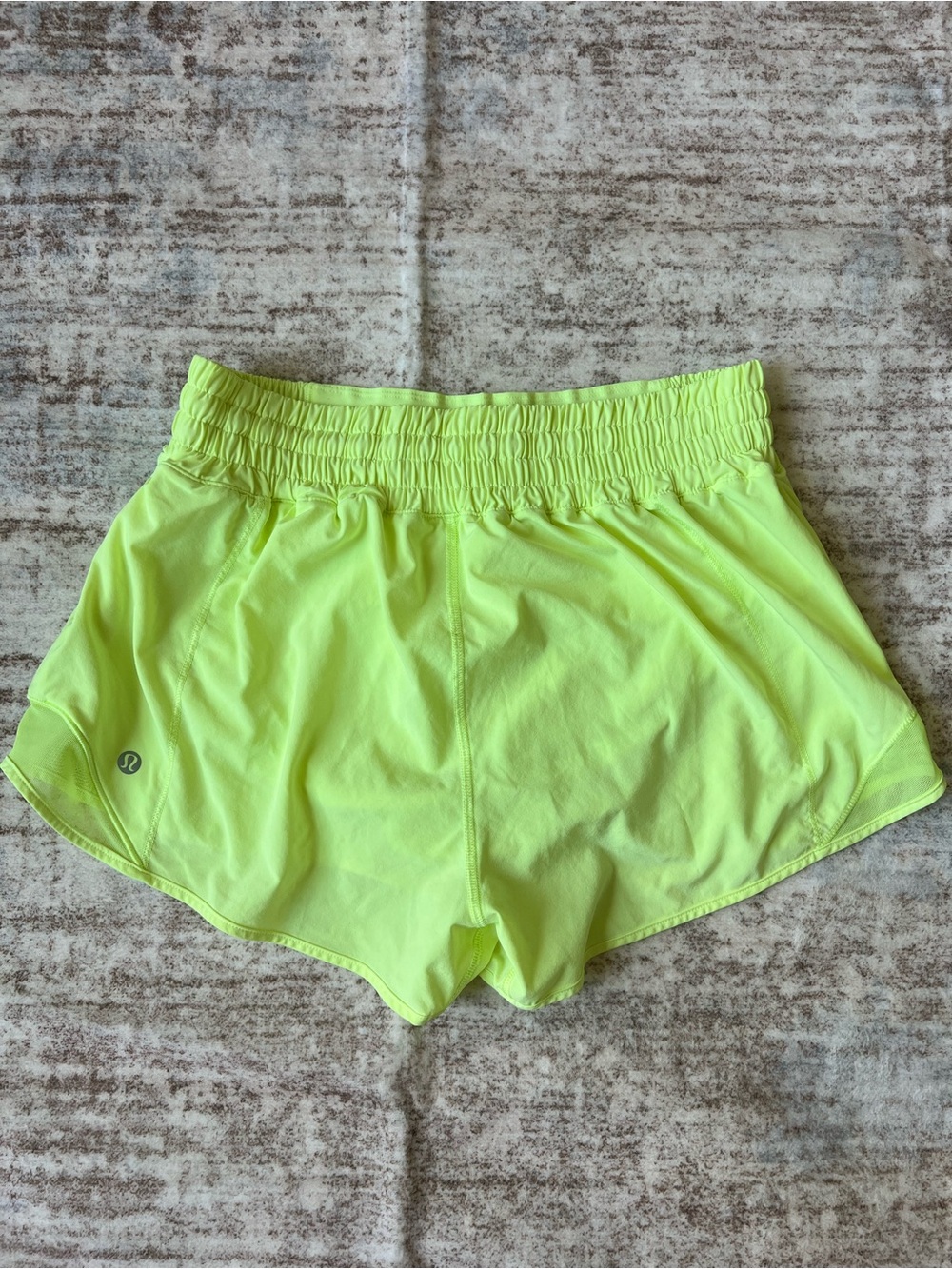lululemon athletica Neon Yellow Athletic Running Shorts